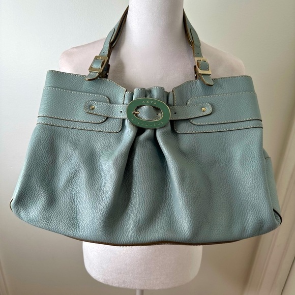 Anya Hindmarch Mint Green Leather Buckle Shoulder Bag - Picture 1 of 10